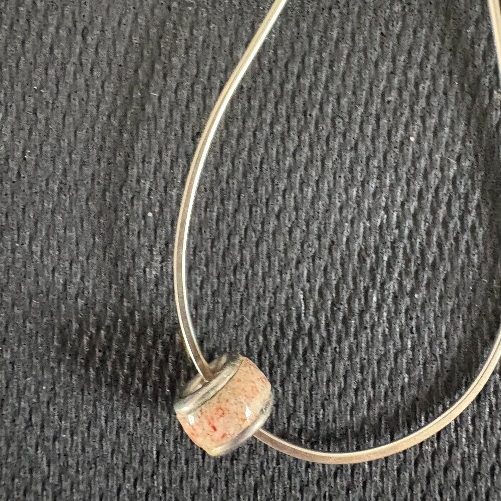 Custom Made Sterling Silver Hoops with Bonaire Pink sand Charms
